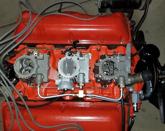 Chevy 348 Engine with Accessories, Numbers Matching