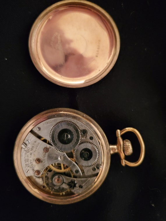 Antique American Watch Co WALTHAM MASS, Gold Fill… - image 3