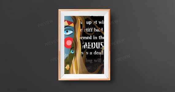 Medusa Digital Illustration Art Gorgon Art Medusa Art Etsy