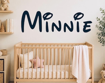 Disney Font Name Vinyl Decal, Personalized Sticker