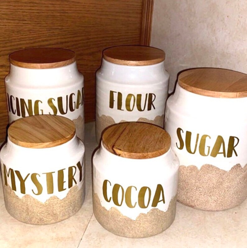 Pantry Decals Kitchen Canister Decals Laundry Labels Etsy