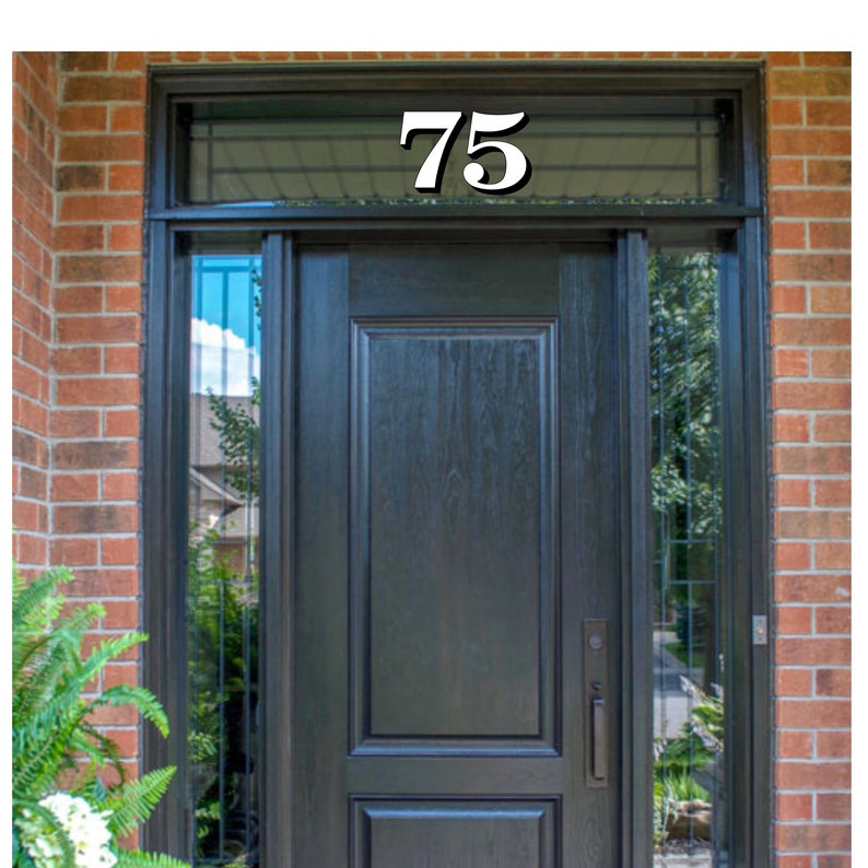 6 Gold Fanlight Transom House Door Number, Victorian Style House