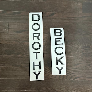 Vertical Vinyl Stickers, Vertical Vinyl Decals, Vertical Lettering, Vinyl Name Decal, Vertical Boat Numbers Stickers Decals, Boat Stickers
