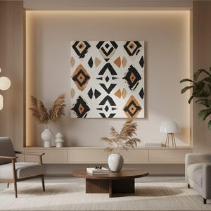 Large Unique Abstract Wall Art Canvas Wrap, Modern Complementary Home Decor Wall Art Design, Abstract Modern Home Wall Art Decor Design