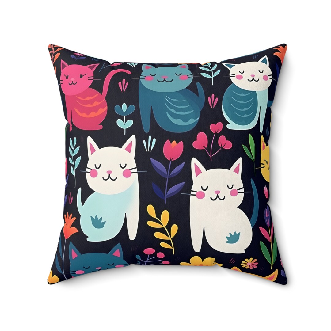 Charming Floral Throw Pillow / Cute Flower Pillow Case / Etsy