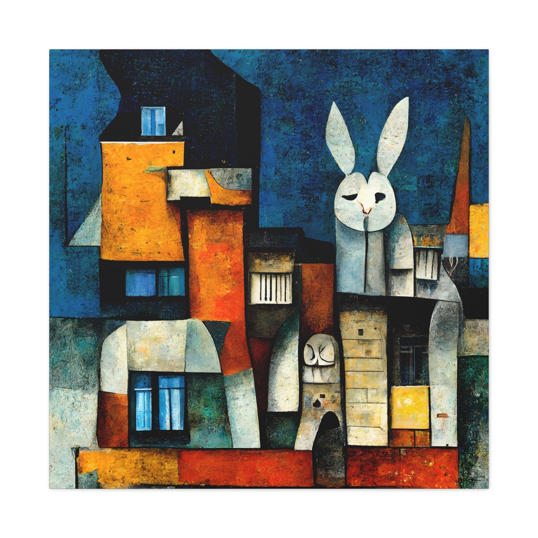 Large Unique Abstract Wall Art Canvas Wrap, Modern Complementary Home ...