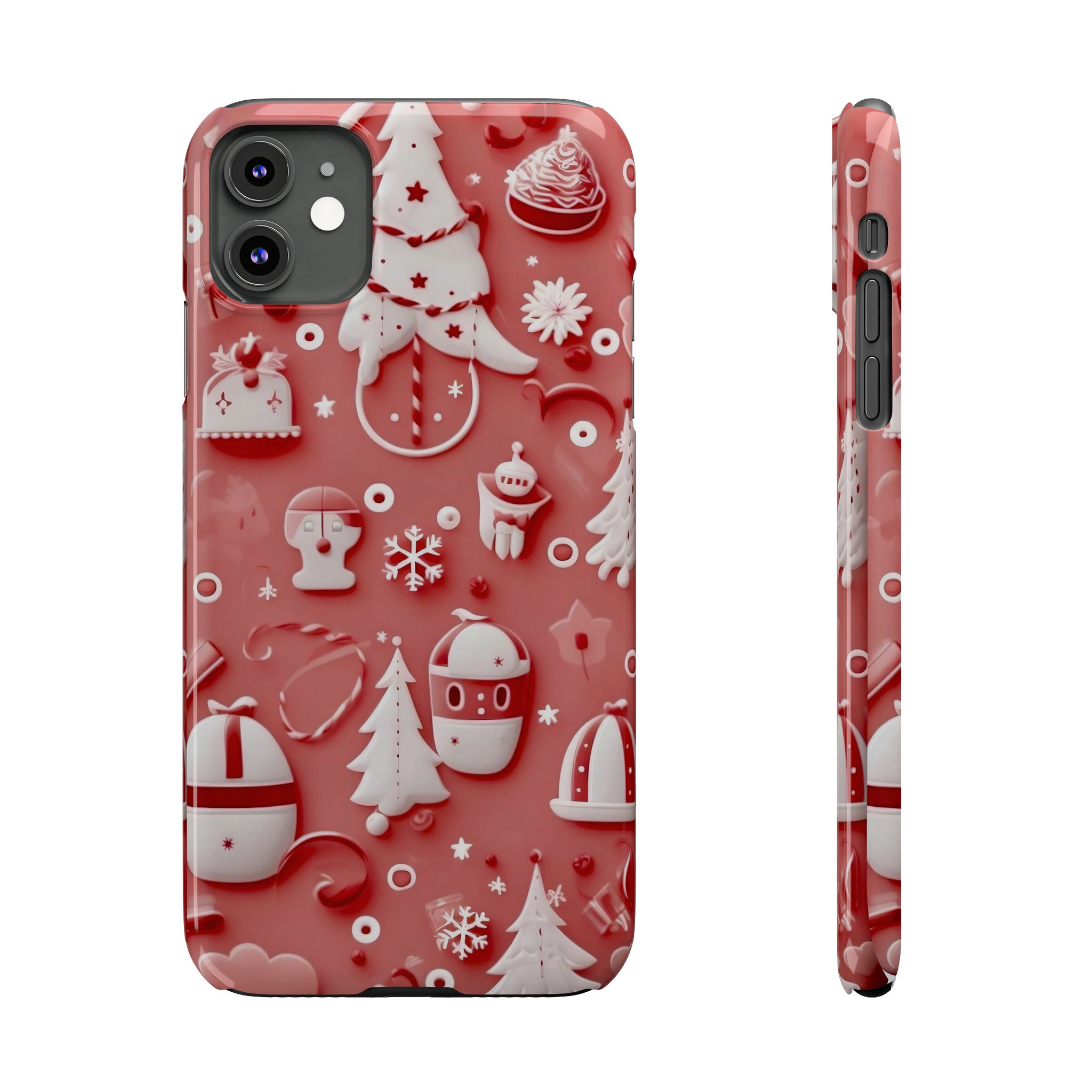 3D Christmas iPhone Case Cute Winter Xmas Cover Fit for iPhone Etsy