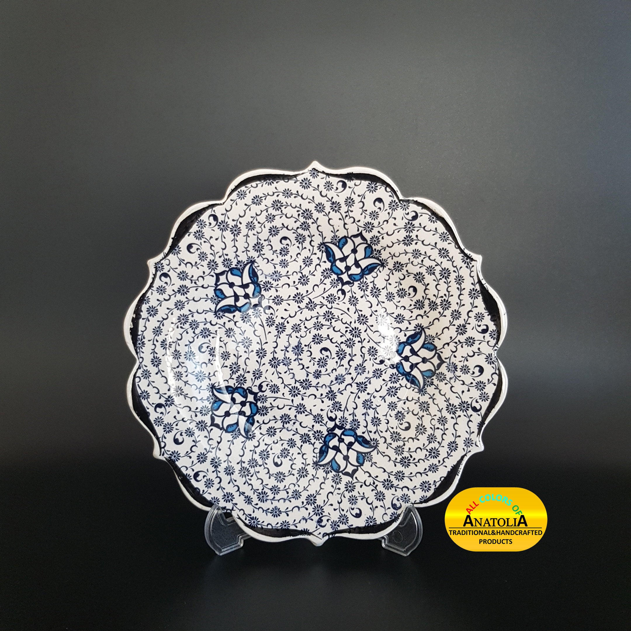 Set of Two 7''decorative Turkish Plate Handmade Etsy Ireland