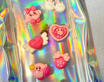 Decoden Charms, Kawaii Sanrio Charms, Cinnamoroll, Melody, Kirby, Decoden Cabochons, Flatback, Craft supplies, handmade,