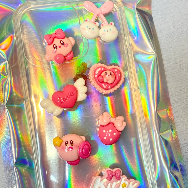 Decoden Charms, Kawaii Sanrio Charms, Cinnamoroll, Melody, Kirby, Decoden Cabochons, Flatback, Craft supplies, handmade,