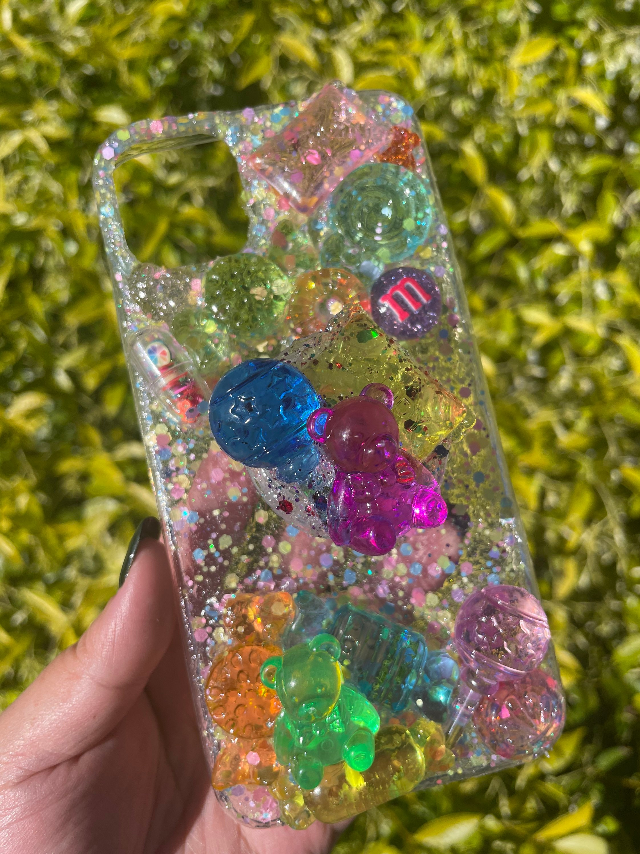 gummy bear and confetti jelly cream decoden phone case made to order Crystal candies Phone Cases