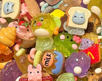 Decoden Charms, 15pcs Mixed Decoden Cabochons, Kawaii Craft Supplies, Decoden phone case, handmade, Cute,