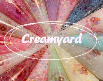 Glitter Decoden Cream, Silicone Whipped Deco, DIY Craft (70g)