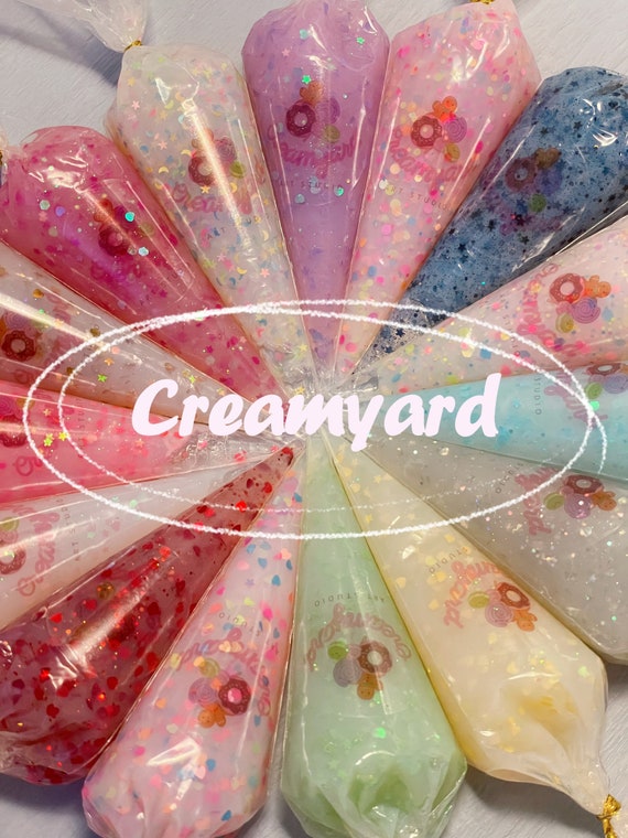 Glitter Decoden Cream, Silicone Whipped Deco, DIY Craft (70g)