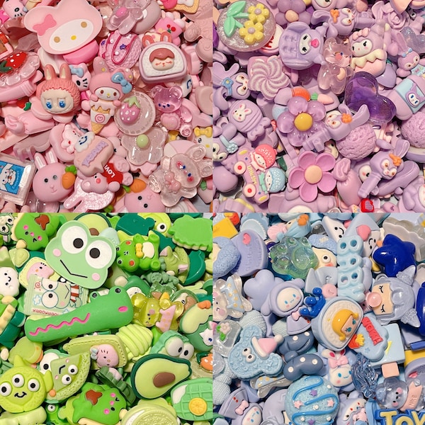 Breloques decoden, cabochons decoden kawaii, fournitures de bricolage pour étui Decoden mignon, breloques à dos plat, accessoires pour cheveux