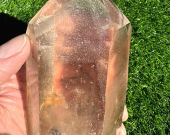 Smokey quartz point with Phantom