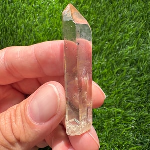 Rare Lemurian Quartz with Hematite | Record Keeper Possible | Exact Crystal | Minas Gerais Brazil | Ethically Sourced | Collector Quartz