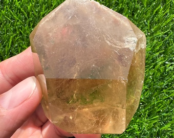 Natural Citrine Tower: Polished Healing Crystal, Ethically Sourced from Brazil