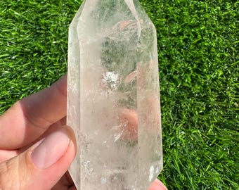 High Quality Clear Quartz Tower from Brazil | AA Grade | Ethically Sourced | Polished Point | Minas Gerais Quartz | You Get Exact Piece