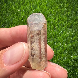 Rare Lemurian Quartz with Hematite | Record Keeper Possible | Exact Crystal | Minas Gerais Brazil | Ethically Sourced | Collector Quartz