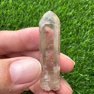 Rare Lemurian Quartz with Hematite | Record Keeper Possible | Exact Crystal | Minas Gerais Brazil | Ethically Sourced | Collector Quartz