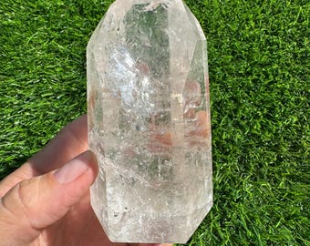 High Quality Clear Quartz Tower from Brazil | AA Grade | Ethically Sourced | Polished Point | Minas Gerais Quartz | You Get Exact Piece