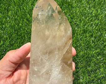 Natural Citrine Tower | Handpicked from Brazil | Polished Real Citrine | Not Heat Treated | Araçuaí Minas Gerais | Healing Crystal