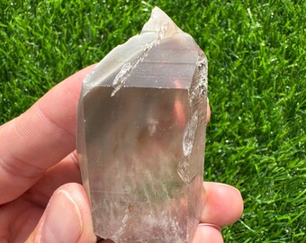 Raw Angel Phantom Quartz Point: Natural Amphibole Crystal, Ethically Sourced