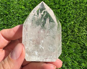 High Quality Clear Quartz Tower from Brazil | AA Grade | Ethically Sourced | Polished Point | Minas Gerais Quartz | You Get Exact Piece