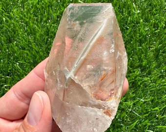 Raw Angel Phantom Quartz Point: Natural Amphibole Crystal, Ethically Sourced