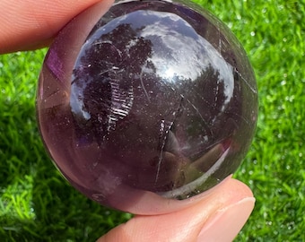 High Quality Amethyst Sphere from Bahia, Brazil | Deep Purple with Ametrine | Rare Find | Ethically Sourced | Polished Crystal Ball