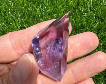 Deep Purple Amethyst Freeform: Polished Crystal Display Piece, Bahia Brazil