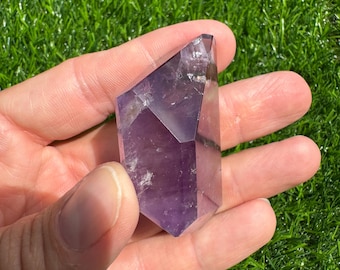 High Quality Amethyst Freeform from Bahia, Brazil | Deep Purple | Transparent Crystal | Ethically Sourced | Polished Amethyst Display Piece