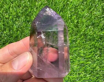 High Quality Amethyst Tower from Bahia, Brazil | Deep Purple Crystal with Ametrine | Ethically Sourced | Polished Point | Transparent Amethy