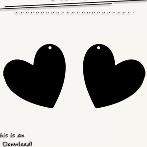 Heart Earring SVG Template SVG Cut File