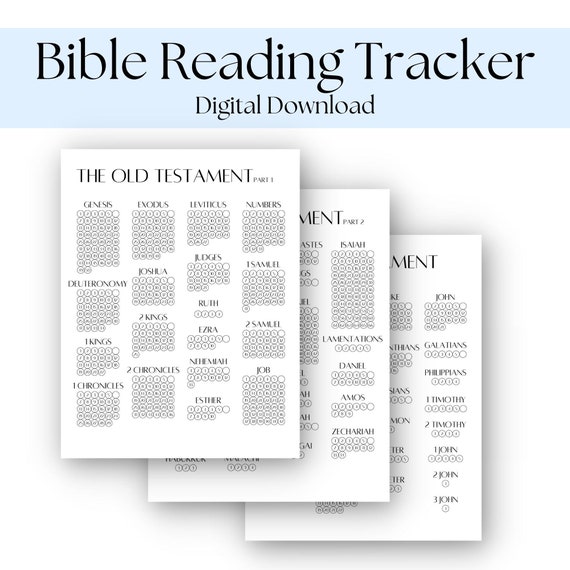Printable Bible Reading Tracker - Etsy