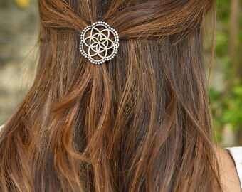 Handmade Sterling Silver Hair Stick, Merbau Wood, Tribal  display picture 1