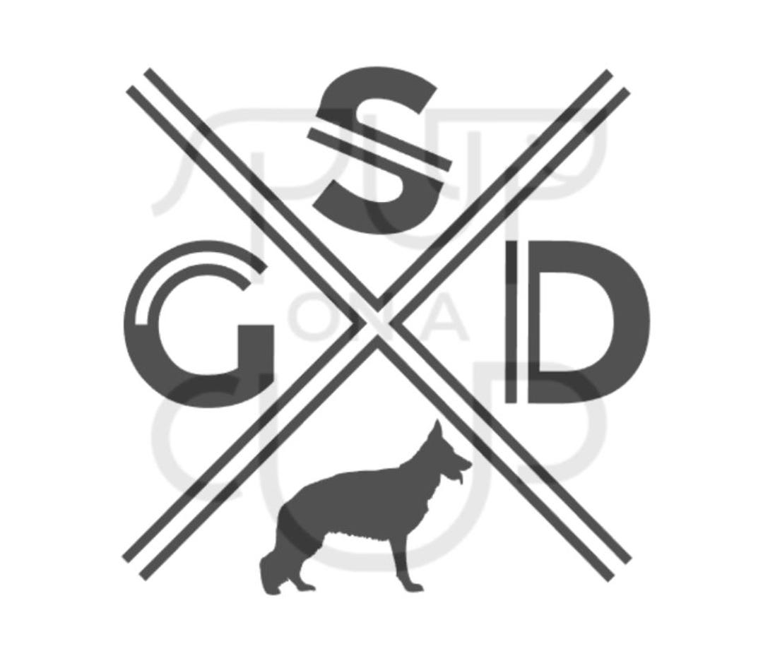 Gsd Sticker German Shepherd Dog Car Decal - GSD Sticker - Shepherd Laptop Decal ...