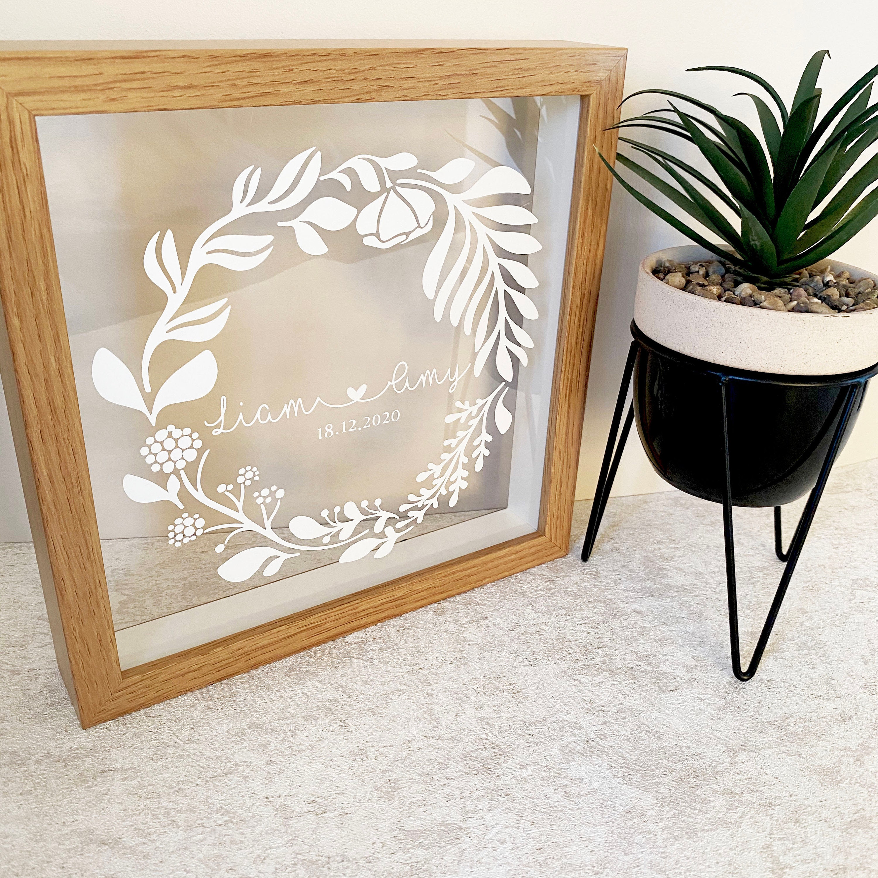 Wall or Desk Dual Use Wood Photo Frame 5/6/7/8/10 inch Rectangle Frame