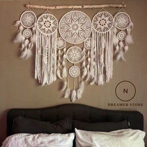 Dreamcatcher wall hanging, dreamcatcher decorate the headboard,  dreamcatcher bedroom decoration,  Christmas gifts, boho gifts
