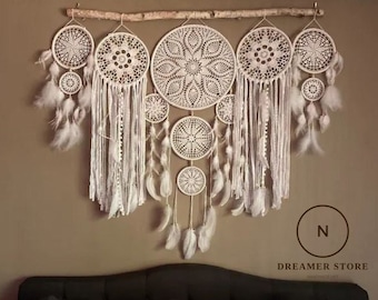 Dreamcatcher wall hanging, dreamcatcher decorate the headboard,  dreamcatcher bedroom decoration,  Christmas gifts, boho gifts