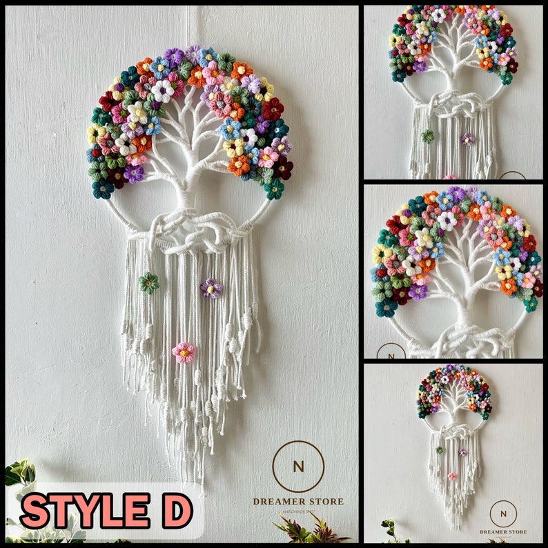 Tree Branch Macrame Tree of Life Macrame Wall Hanging, Handmade Macrame Wall Hanging, Gift ...