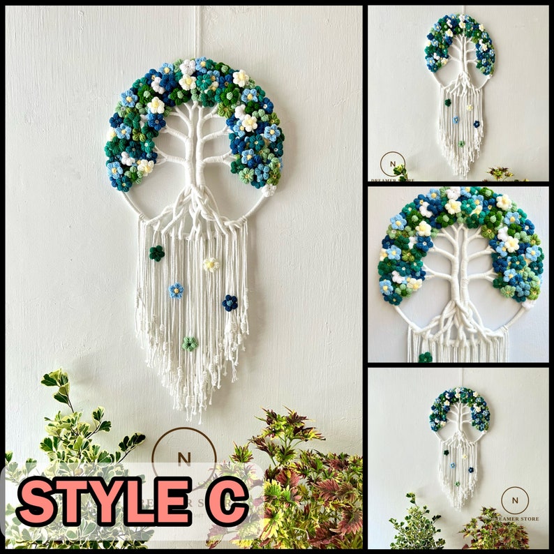 Tree Branch Macrame Tree of Life Macrame Wall Hanging, Handmade Macrame Wall Hanging, Gift ...