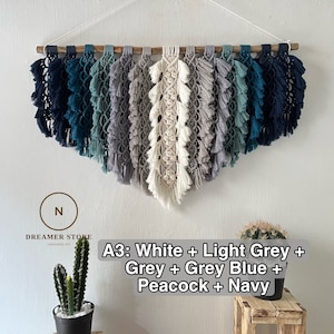Rustic handmade leaves hanging on the wall, macrame feather wall hanging, gift for mom, home decoration, nursery decoration, macrame wall