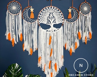 Large tree of life dreamcatcher hanging above the bed, Dreamcatcher wall hanging, dreamcatcher bedroom decoration, Christmas gift, boho gift