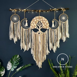 Large flower wall hanging dreamcatcher , Dreamcatcher wall hanging, dreamcatcher bedroom decoration, Christmas gift, boho gift