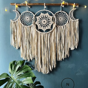 Dreamcatcher wall hanging, dreamcatcher decorate the headboard, dreamcatcher bedroom decoration, Christmas gifts, boho gifts