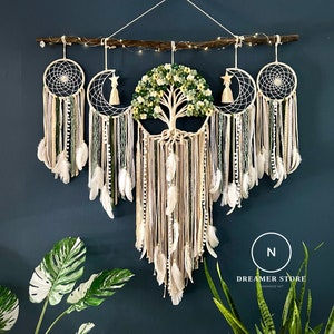 Large tree of life dreamcatcher hanging above the bed, Dreamcatcher wall hanging, dreamcatcher bedroom decoration, Christmas gift, boho gift