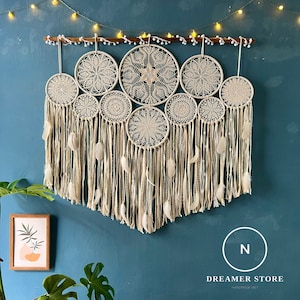 Dreamcatcher wall hanging, dreamcatcher decorate the headboard, dreamcatcher bedroom decoration, Christmas gifts, boho gifts