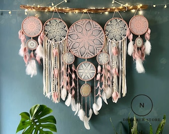 Dreamcatcher wall hanging, dreamcatcher decorate the headboard,  dreamcatcher bedroom decoration,  Christmas gifts, boho gifts